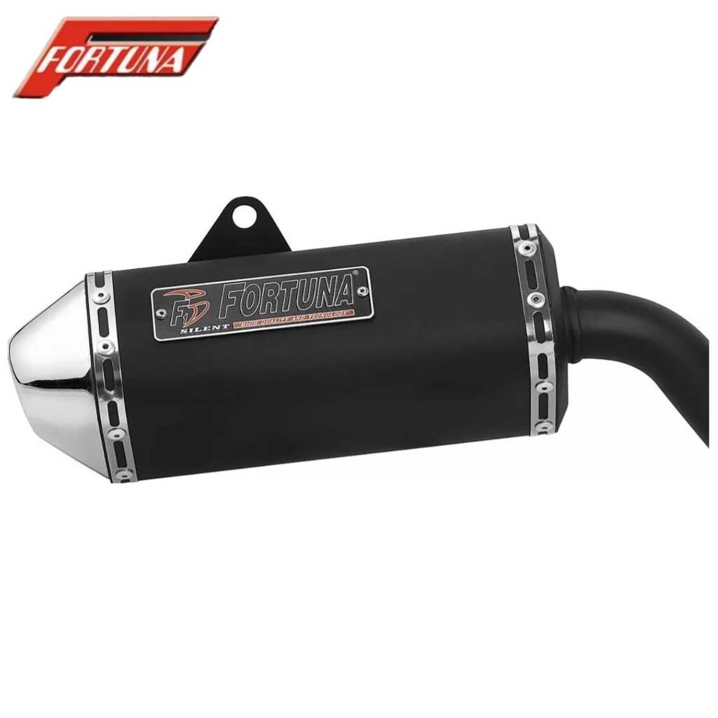 Ponteira Fortuna Mini Tri XR 250 Tornado 2001–2008 | Preto ou Cromado | Som Grave e Desempenho · foto 2
