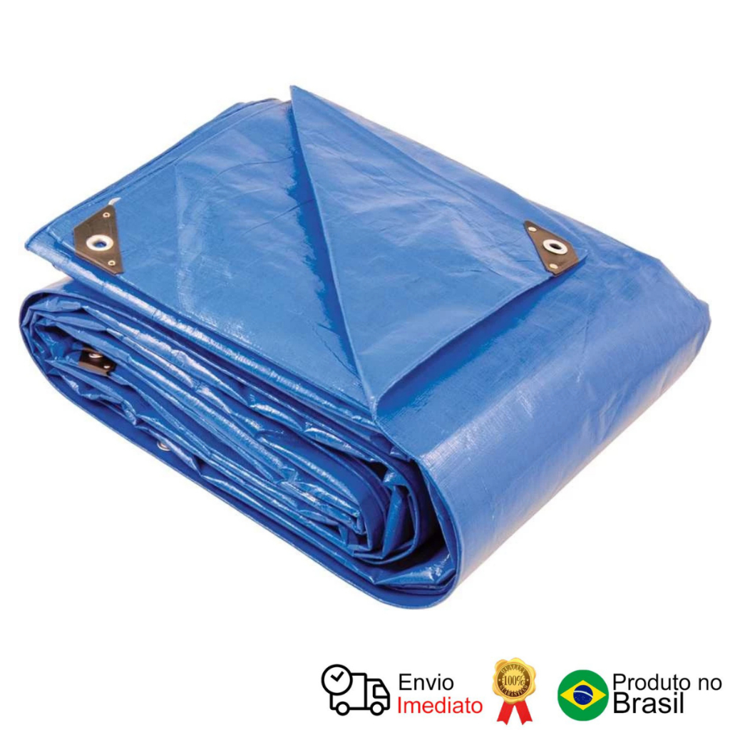 Lona Reforçada De Polietileno Azul 9 M X 6 M Vonder Plus