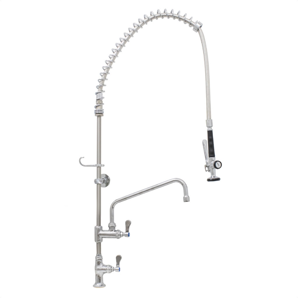 Torneira Profissional Pré Lavagem Pre Rinse Esguicho E Bica Bancada Cozinha Restaurante Hospitais