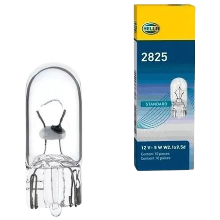 Lâmpada Automotiva 12V Pingo Pingão Esmagada Original Hella Iluminação - Caixa C/ 10 Unidades