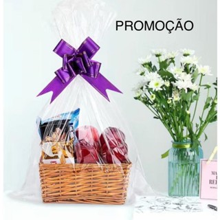 50 saco transparente 50x70cm 1kg para CESTA café da manhã saco plástico pp tipo celofane para  Páscoa dia das mãe em Oferta na Shopee