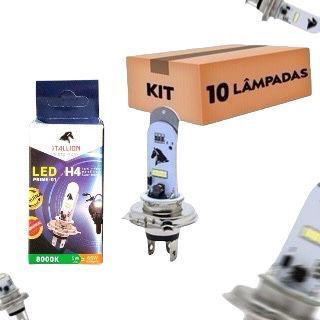 Kit com 10 Lâmpadas Led Stallion 8000K H4 Caixa Completa — imagem 2 de 2