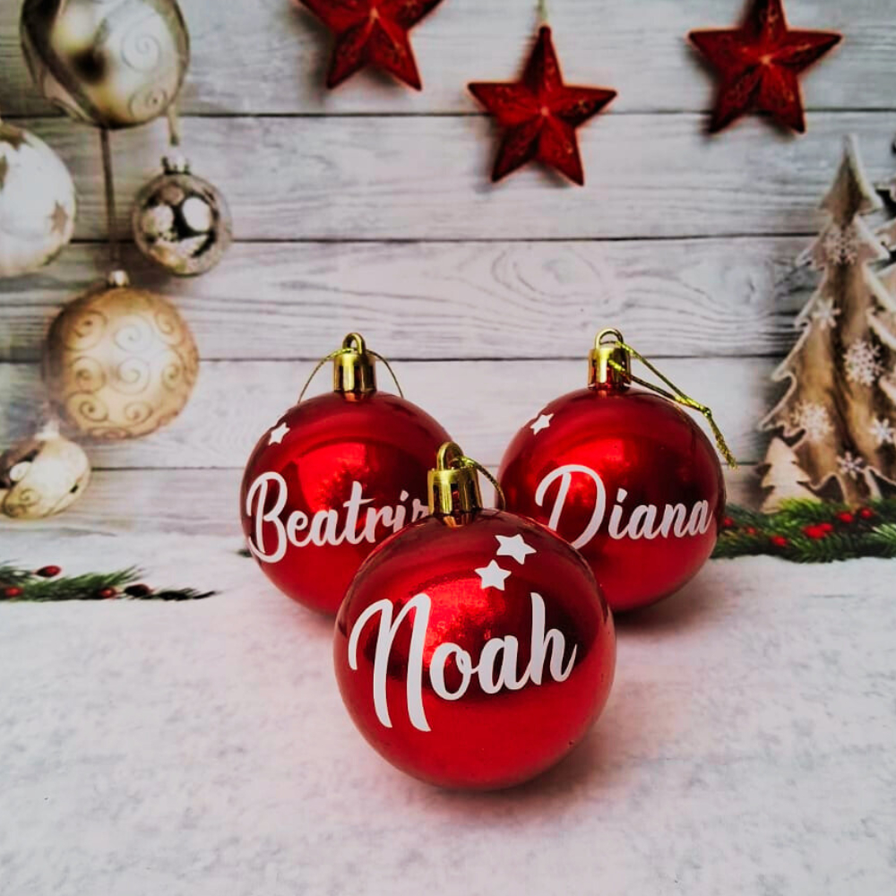 Lembrancinha de Natal Bolinha Personalizada com Nome — imagem 2 de 2