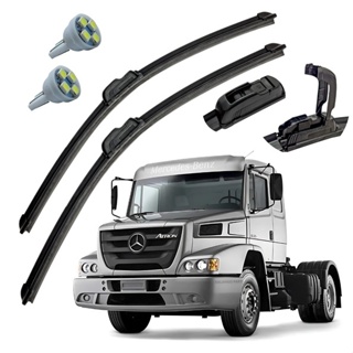 Kit Par Palheta Limpador de Parabrisa Caminhão Mercedes + T10 Farolete/Meia Luz Silcone Dianteiro em Oferta na Shopee