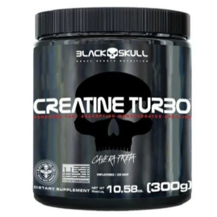Creatina Monohidratada Creatine Turbo 300g - Black Skull em Oferta na Shopee