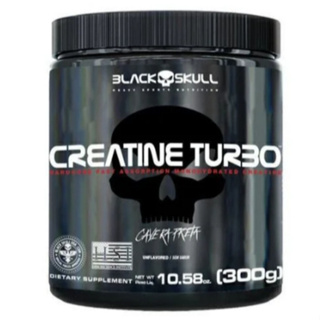 Creatina Monohidratada Creatine Turbo 300g - Black Skull em Oferta na Shopee