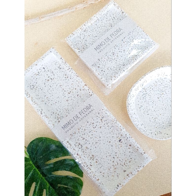 03/02 ou 01 bandejas de granilite para porta joia, acessórios ou objetos - bandejas decorativas