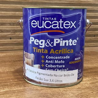 Tinta Cor Broto de Feijao Marca Suvinil Pigmentada Na Tinta Acrilica Peg e Pint 3,600 Litros em Oferta na Shopee