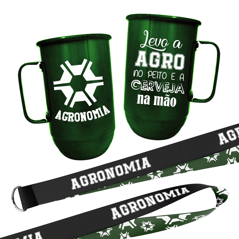 Caneca de  850ml com Tirante CURSO Agronomia