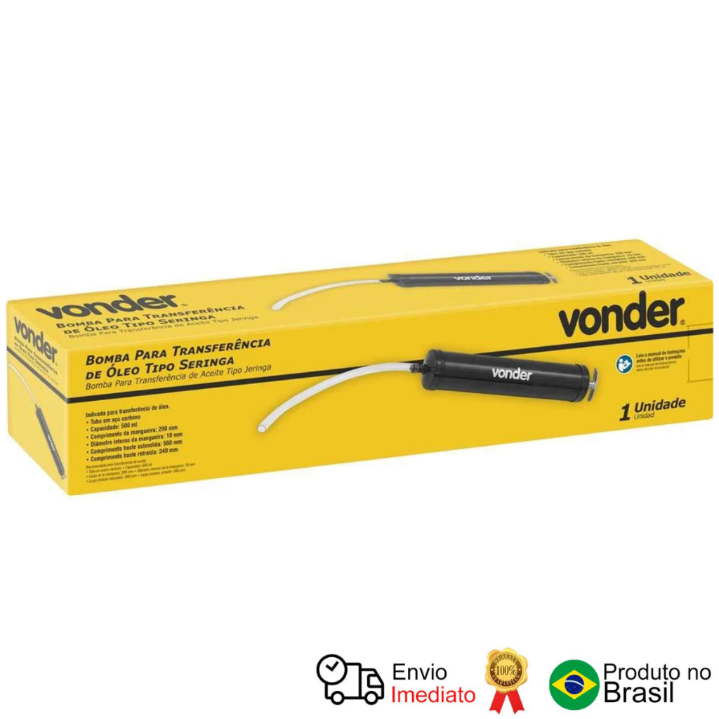 Bomba Tipo Seringa Para Transferência De Óleo 500 Ml Vonder em Oferta na Shopee
