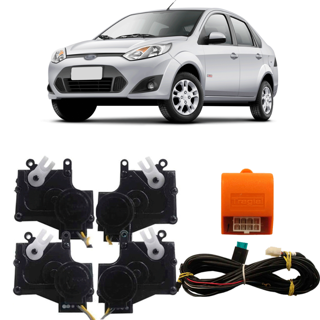 Kit Trava Elétrica Dedicada FIESTA HATCH SEDAN AMAZON TRAGIAL 4 PORTAS em Oferta na Shopee