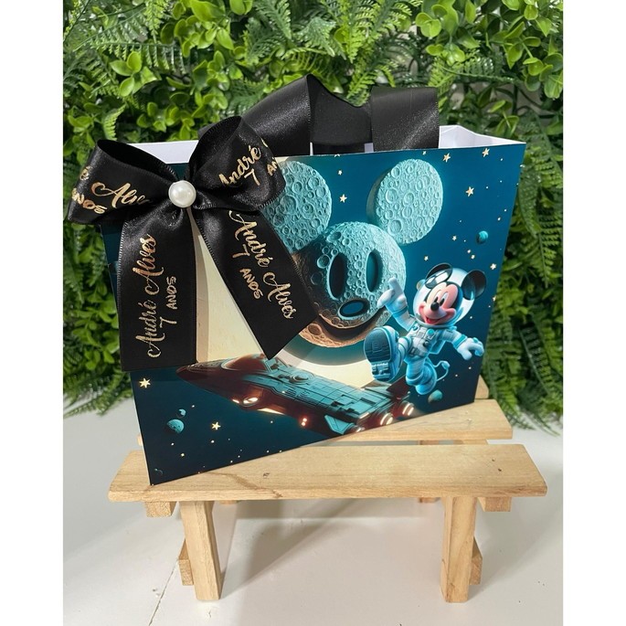 Sacolinha Surpresa Personalizada Mickey Astronauta | Lembrancinhas | Festa Aniversário | Lancheirinha