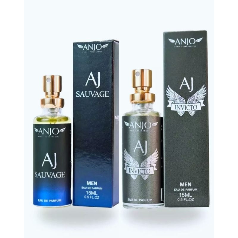 Kit com 2  Perfumes AJ Sauvage e AJ Invicto - 15ML - Anjo Paris.