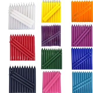 1 Kg De Vela Palito Comum e Bicolor - 32 Velas De Fábrica 18cm - Parafina Pura (Escolher a cor) em Oferta na Shopee