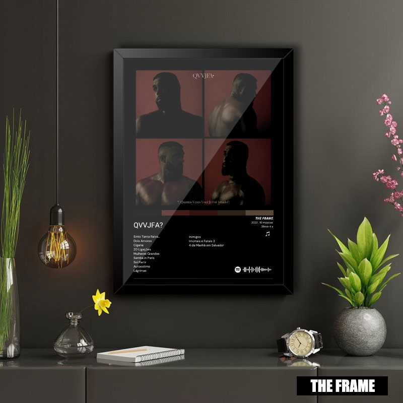 Quadro Decorativo A4/A3 Spotify Album Qvvjfa? Baco Exu do Blues