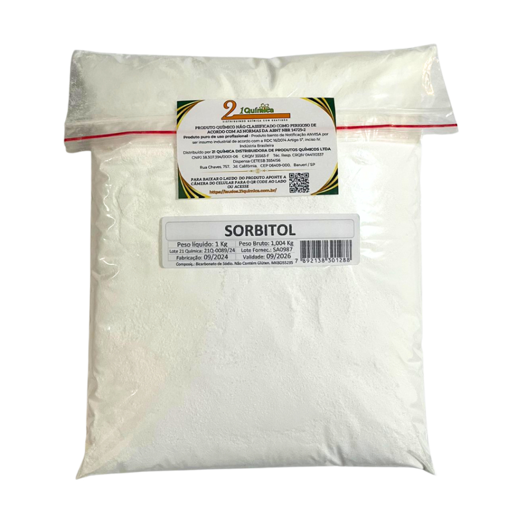 Sorbitol Em Pó Premium 1 Kg - 21 Química