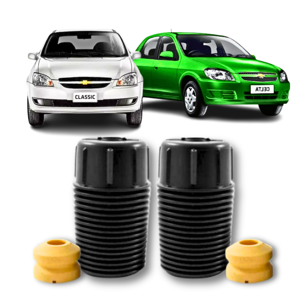 Par Batente Coifa Amortecedor Dianteiro Celta Prisma Corsa Classic Tigra Sedan Hatch Wagon Pick-Up