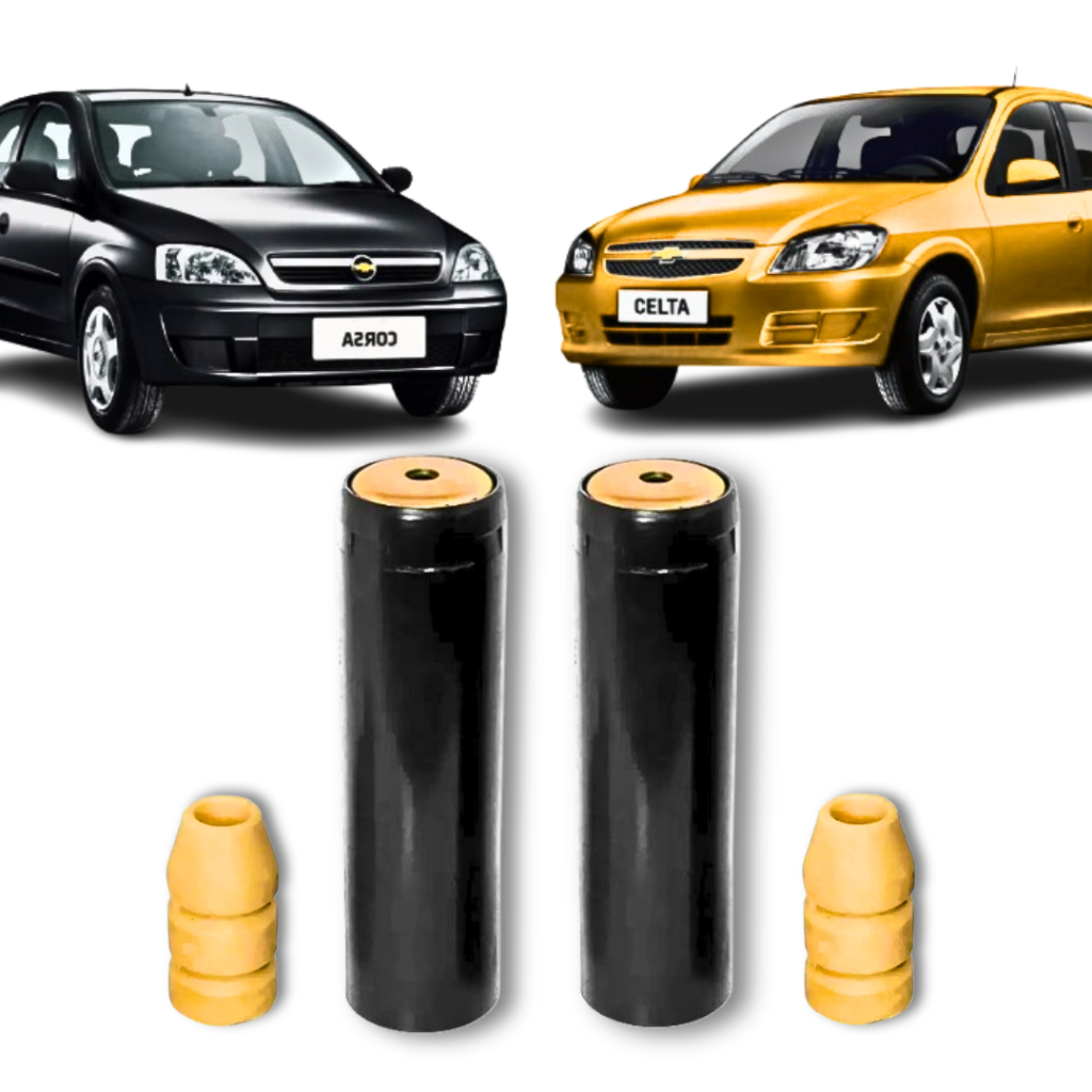 Kit Par Batente Amortecedor Traseiro Corsa Celta Prisma Classic Agile Tigra Hatch Wagon Pick-Up