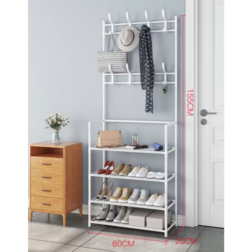 Arara Sapateira Organizadora cabideiro suporte Multiuso Sapato Tenis Roupa Closet Quarto Armários 4 Andares em Oferta na Shopee