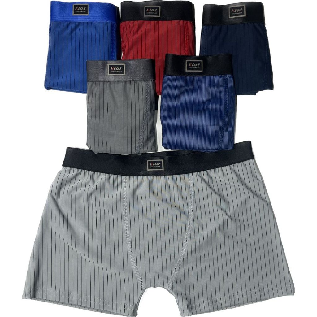 KIT COM 3/6/10 CUECAS BOXER RISCA DE GIZ PLUS SIZE MICROFIBRA ADULTO - KLOT - CUECA BOX — imagem 2 de 2