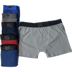 KIT COM 3/6/10 CUECAS BOXER RISCA DE GIZ PLUS SIZE MICROFIBRA ADULTO - KLOT - CUECA BOX