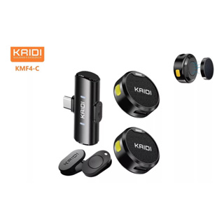 Microfone Sem Fio Lapela Com Ímã Kaidi Kmf4 2 Microfones em Oferta na Shopee
