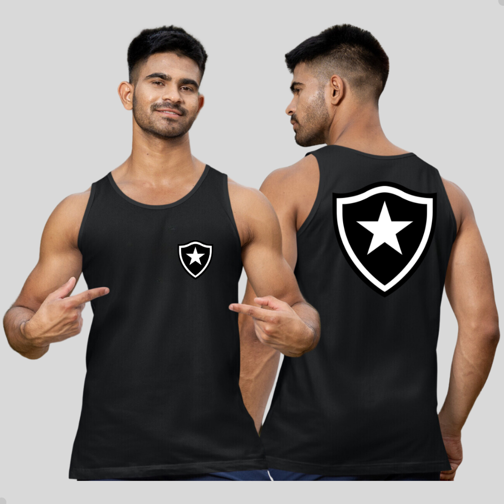 Regata Time Botafogo Campeão Camisa Cavada Masculina Fogão Lançamento top