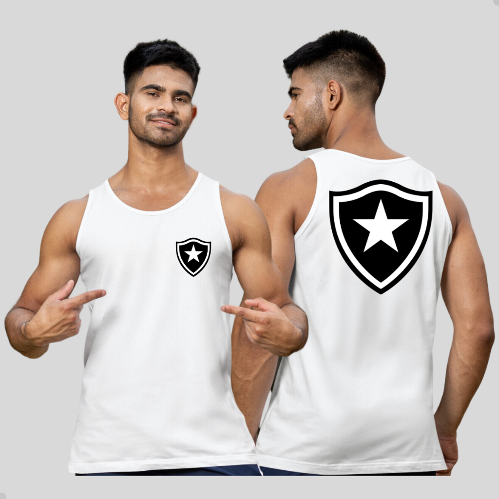 Camiseta Masculina Regata Botafogo Camisa Cavada Fogão Campeão envio rapido top