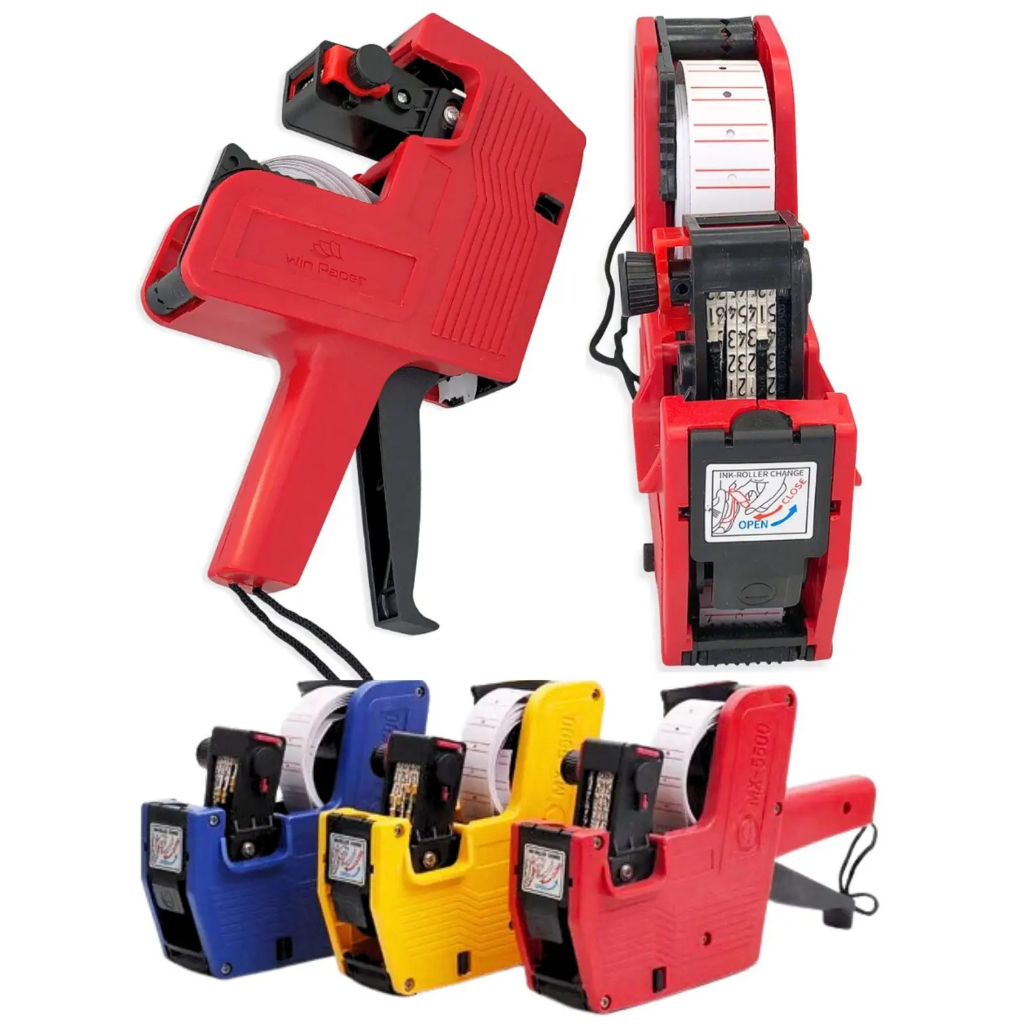 Etiquetadora Manual De Preços 8 Dígitos + Refil + Etiquetas Cores Sortidas Supermercado Lojas Fácil em Oferta na Shopee