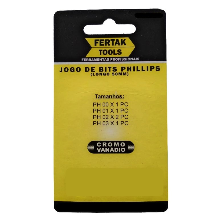 Detalhes do Jogo de Bits Phillips Longo 50mm 5pçs Fertak