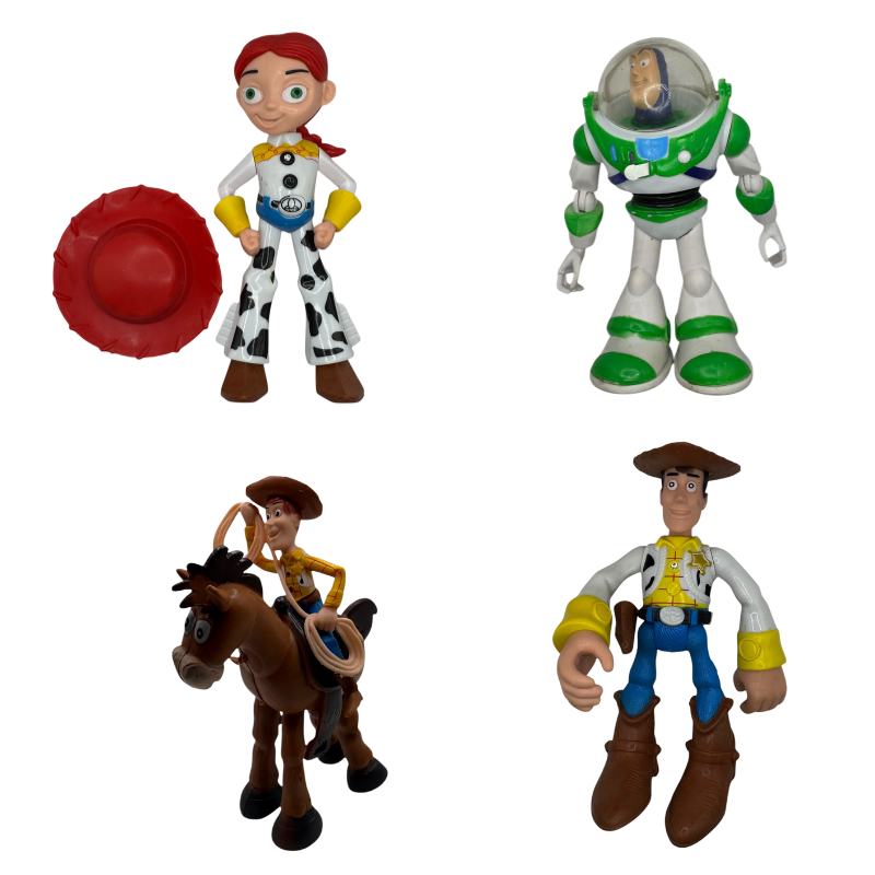 Bonecos Brinquedos Toy Story Colecionáveis Buzz Woody Bala no Alvo Jessie