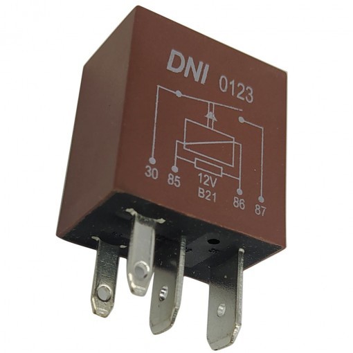 RELE AUXILIAR MINI 4 TERM. 12V VW/GM/FORD/FIAT  DNI0123