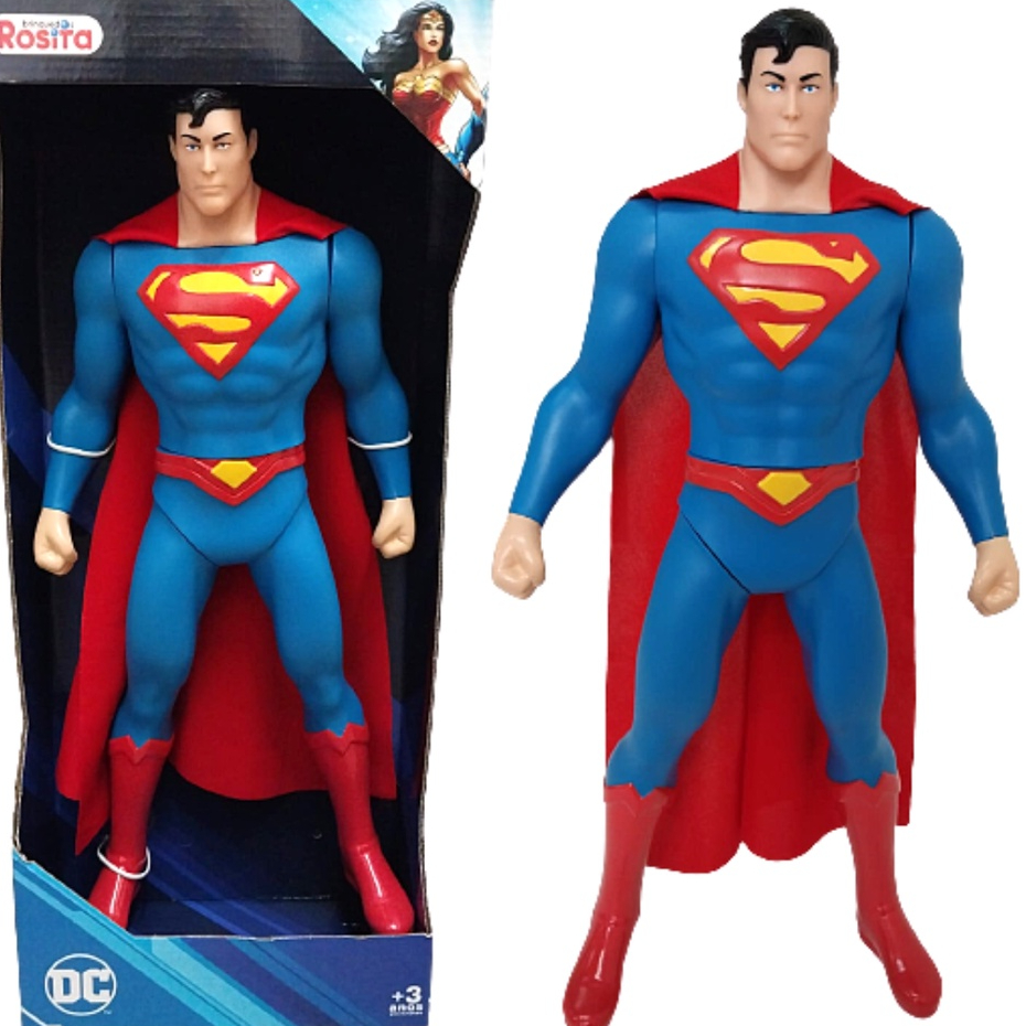 MEP Boneco SUPERMAN 45cm Herói Articulado Super Heróis Brincar ou Colecionar capa Novabrink