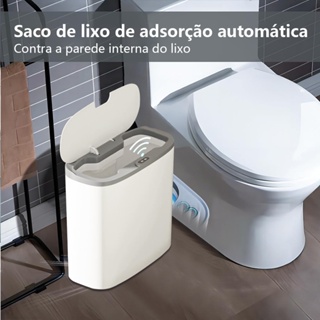 Lixeira Inteligente com Sensor Automático 14 Litros Banheiro Cozinha Escritório em Oferta na Shopee