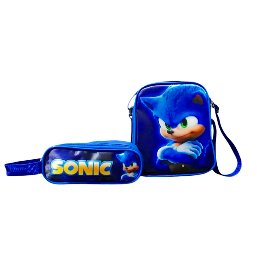 Lancheira Termica Sonic 3 + Estojo de Lapis Duplo 2025 Lancamento em Oferta na Shopee