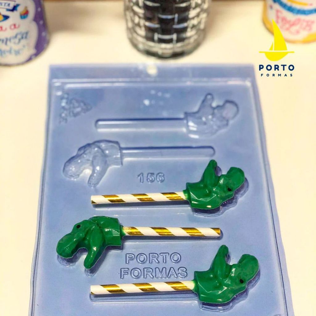 1~5 Forma Simples PALITO DINOSSAURO em Acetato PORTO Para Doces de Chocolate e Confeitaria. P156-N4 em Oferta na Shopee