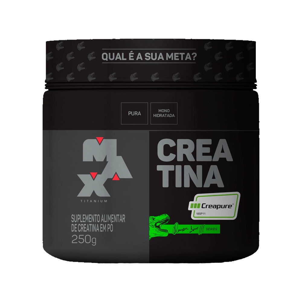 Creatina Creapure 100% Pura Linha Dino - 250g - Max Titanium