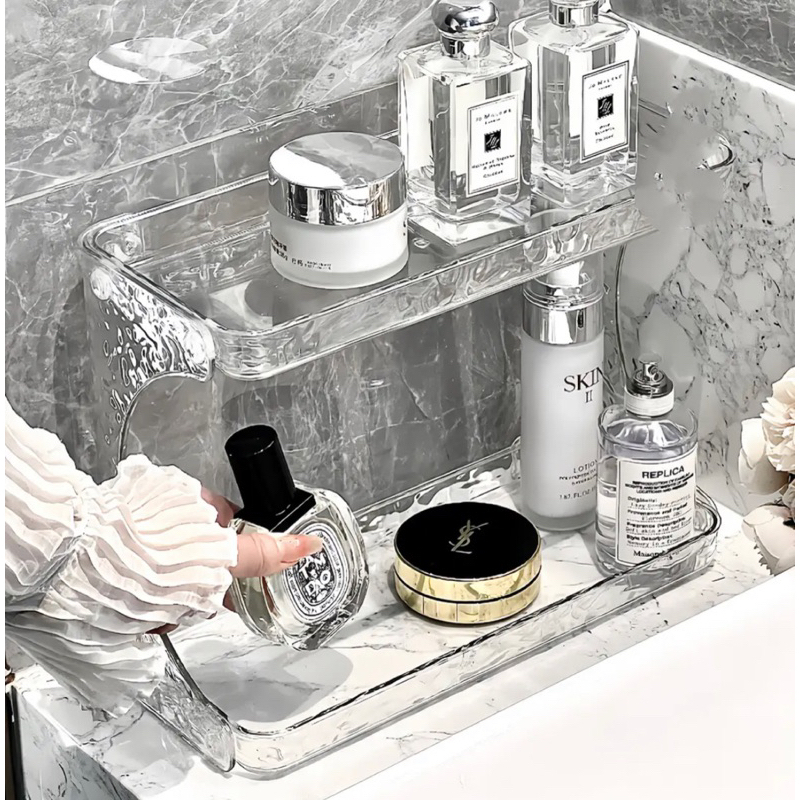 Organizador Prateleira 2 Andares Porta Maquiagem Multiuso Cozinha e Banheiro em Oferta na Shopee