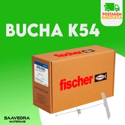 Kit 100 Bucha K54 P/ Gesso Drywall Bloco Para Parafuso Philips