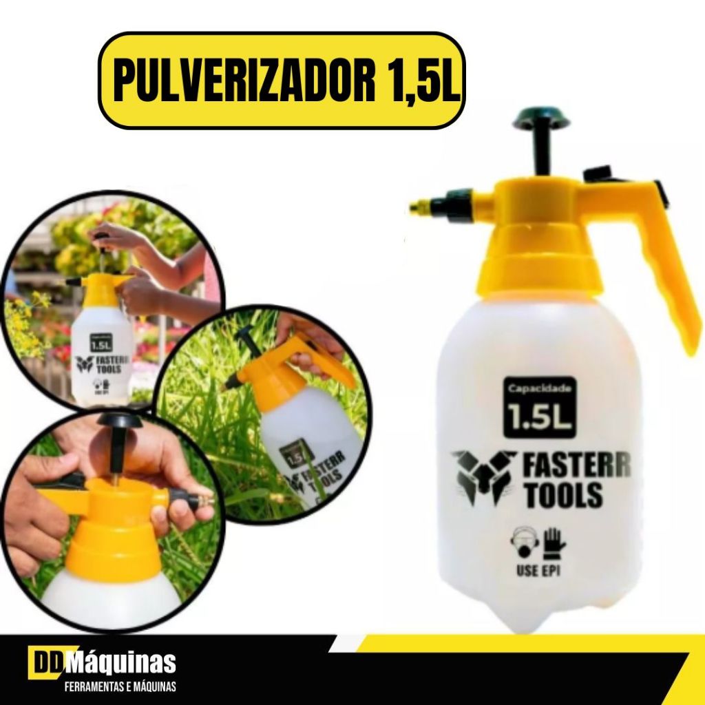 Pulverizador Manual Com Bomba e Válvula Spray 1,5 Litros FST028 - FASTERR em Oferta na Shopee