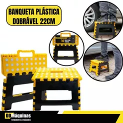 Banqueta Plástica Dobrável 22cm 150kg FST014 - FASTERR