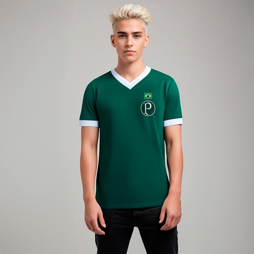 Camisa Palmeiras Infantil Juvenil Retrô Mundial 1951 Unissex Oficial