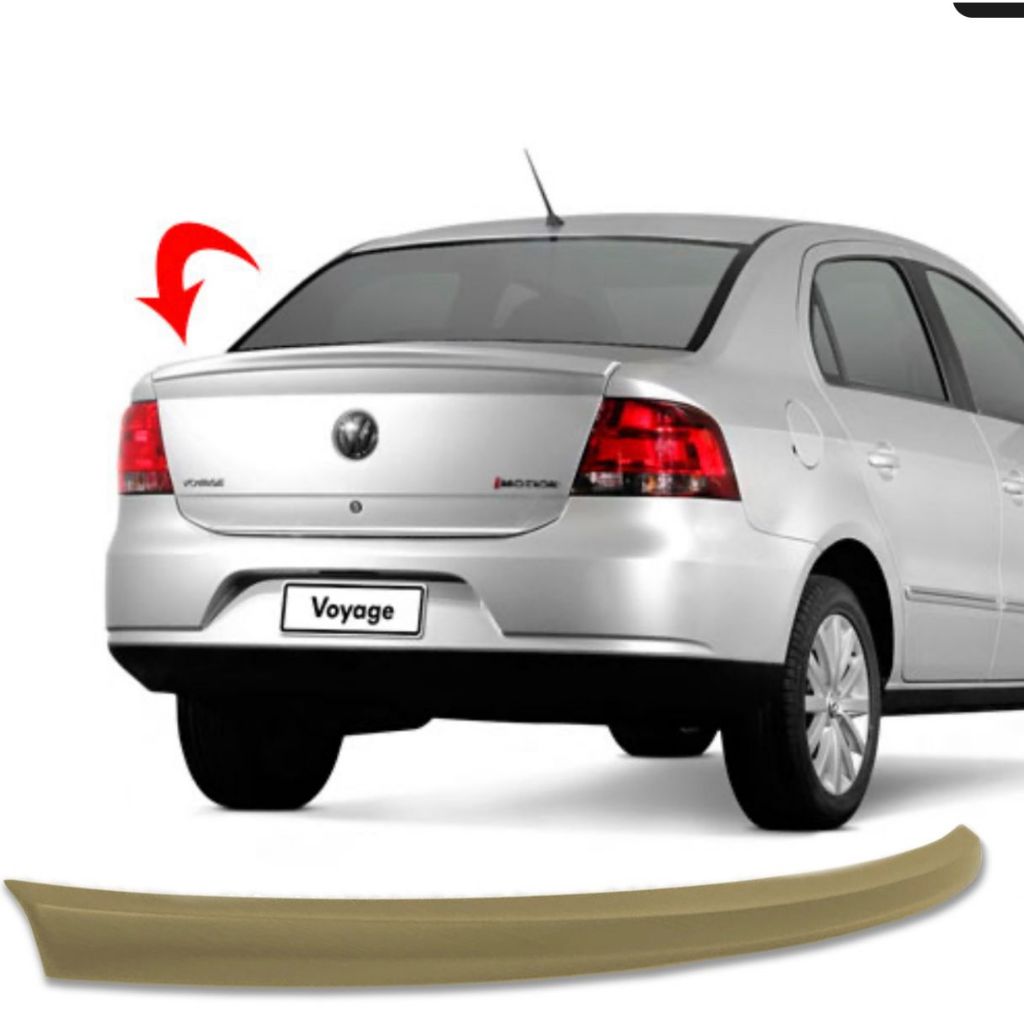 Aerofólio Voyage 1.6/1.0  2009 2010 2011 2012 2013 2014 2015 2016 Para Pintura em Oferta na Shopee