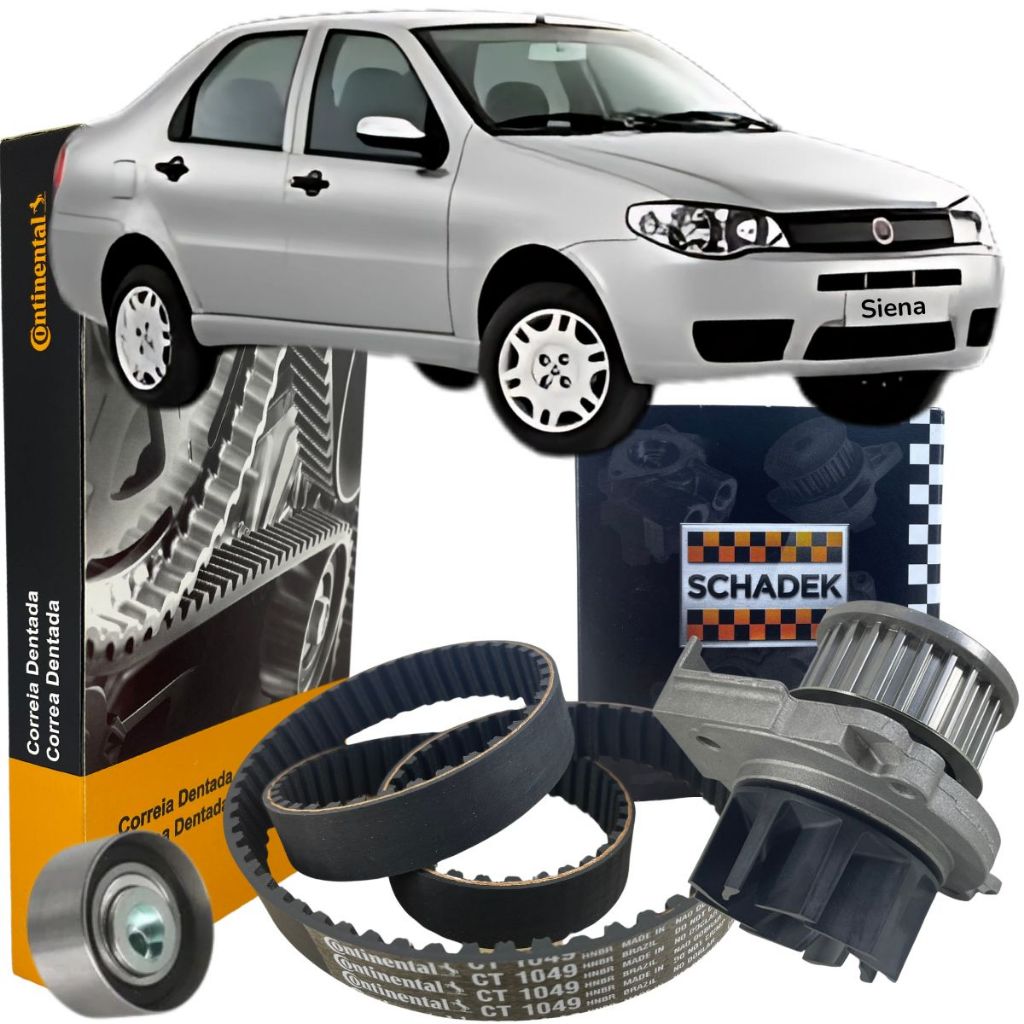 Correia Dentada Tensor e Bomba D'água - Fiat Siena Palio Fire 1.0 8V 2009/... em Oferta na Shopee