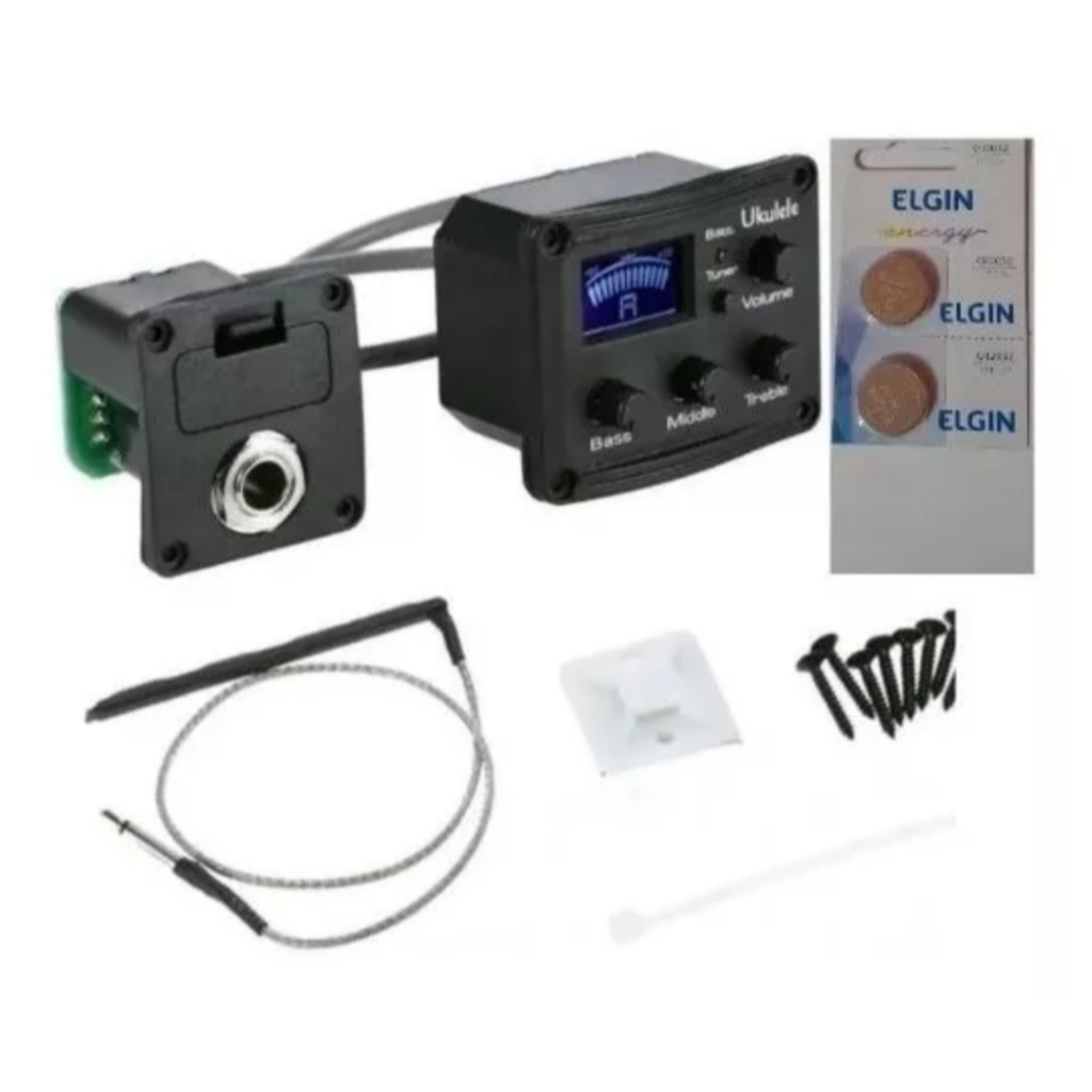 Captador Pre Amp/equalizador Ukulele/cavaco/cavaquinho + brinde 2 baterias