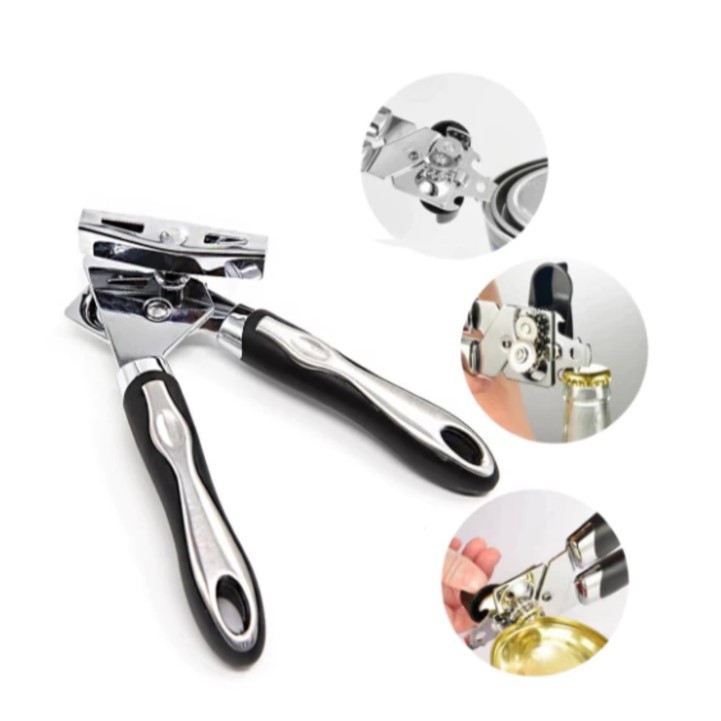 Abridor De Latas E Garrafas Aço Inox Profissional Casa 3588 em Oferta na Shopee