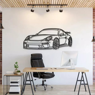 QUADRO CARRO PORSCHE DIAGONAL EM ACM - DIVERSOS TAMANHOS