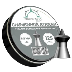 Chumbinho Cordilheira Striker Alto Impacto 5,5mm | 125 Unidades com Ponta