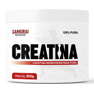 Creatina Monohidratada Pura 300g - Samurai Nutrition em Oferta na Shopee