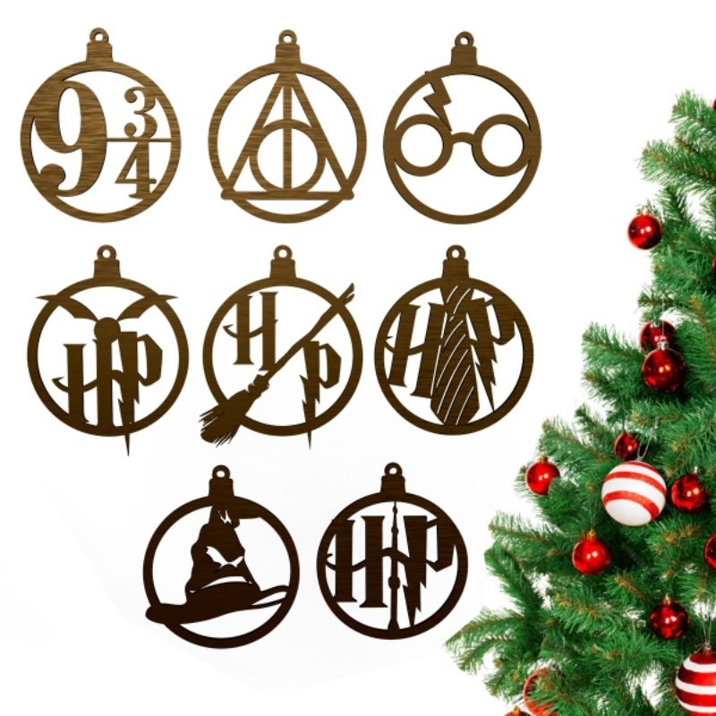 Enfeite Harry Potter Bolinha Árvore de Natal Pendurar Ornamento